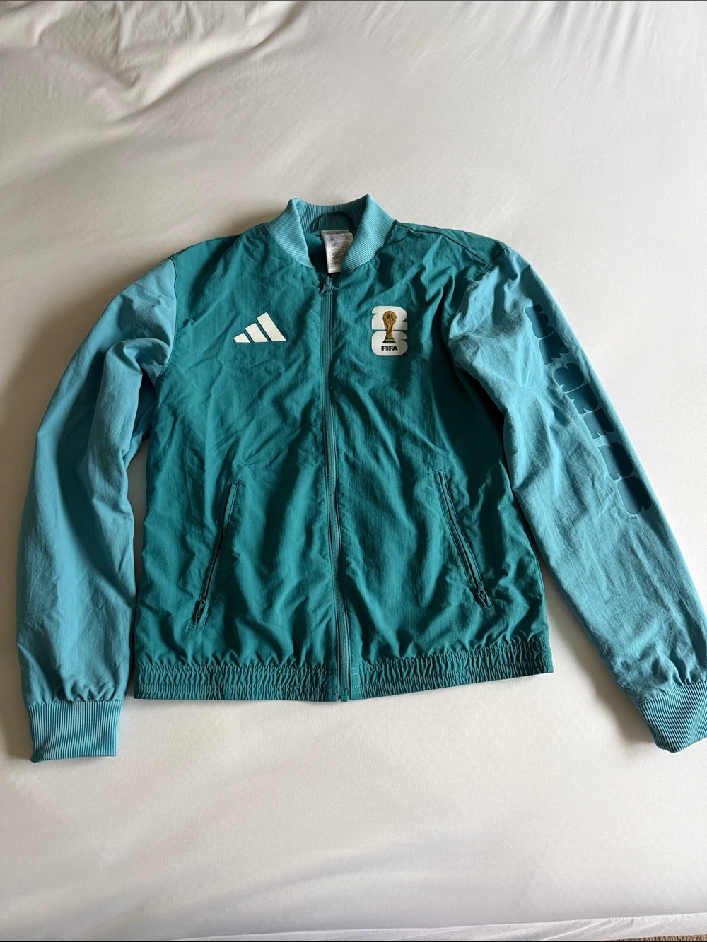 Adidas Teal Two-Tone FIFA Windbreaker Jacket - Women’s